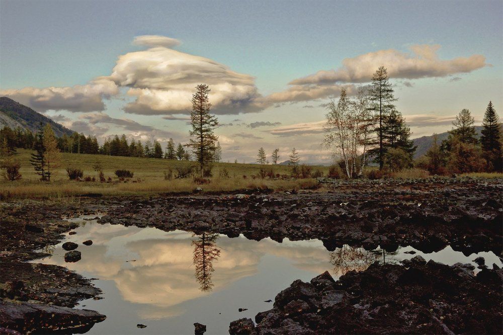 Вечер в Саянах