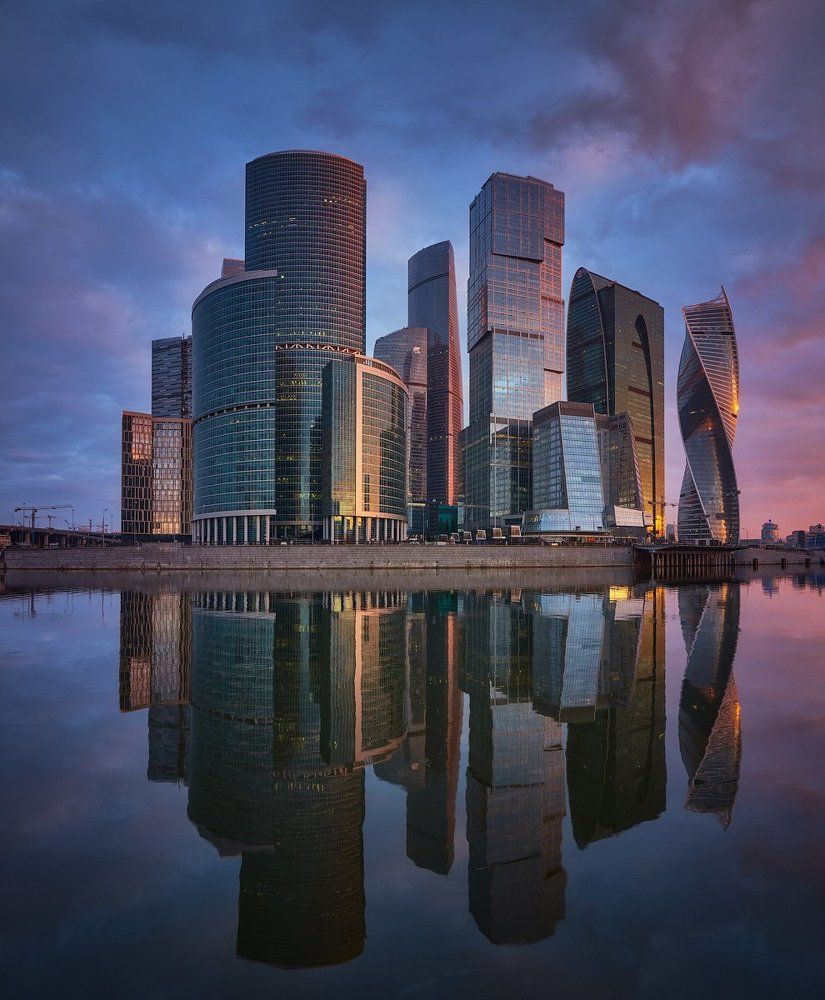 Москва-Сити. Рассветное.