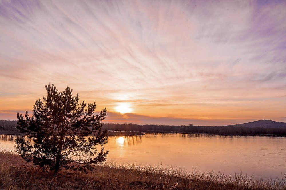 Закат над Енисеем