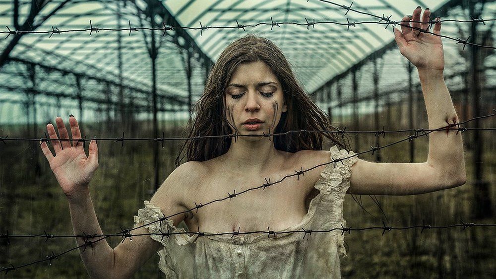 Behind the barbed wire ©