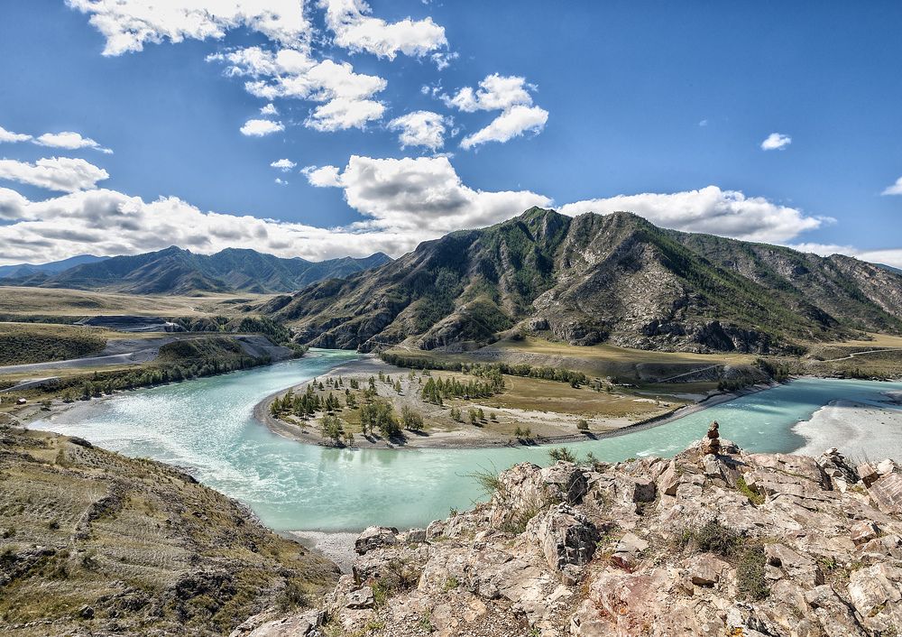Слияние рек Чуи и Катуни
