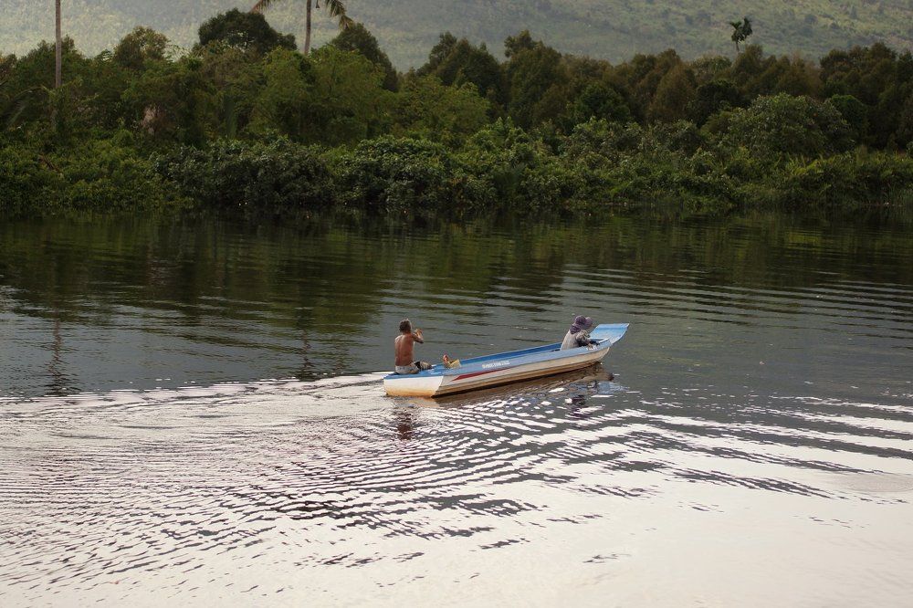 a couple cross river