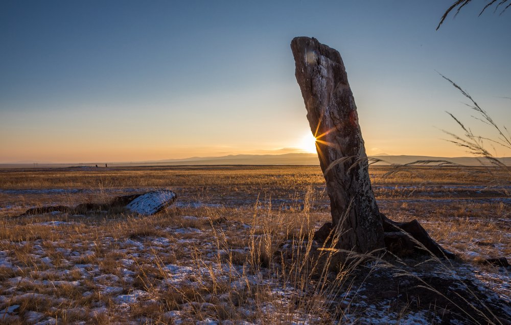 Курган. Закат.