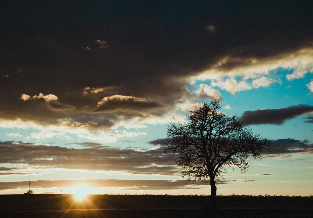 Апрельский  закат