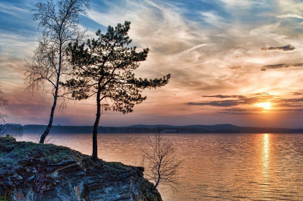 Вечер на озере