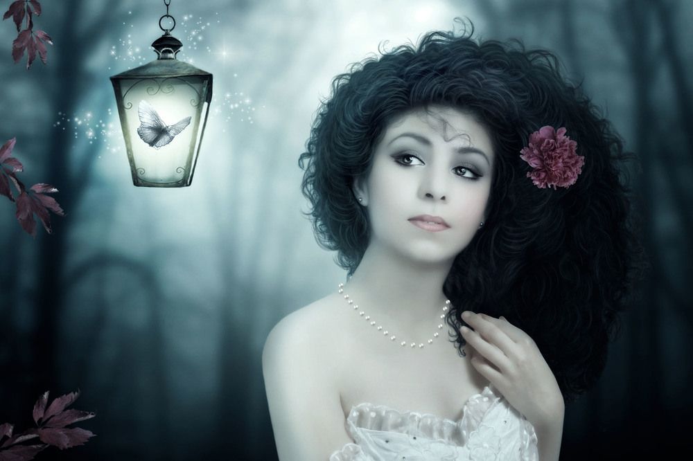 Девушка и мотылек