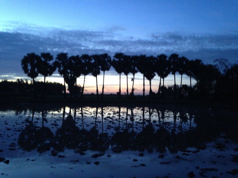 Cambodia. Sunset.