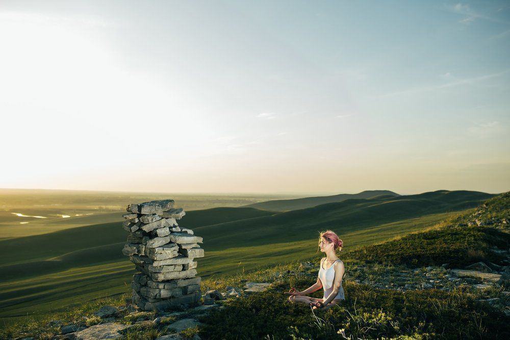 Йога в горах.