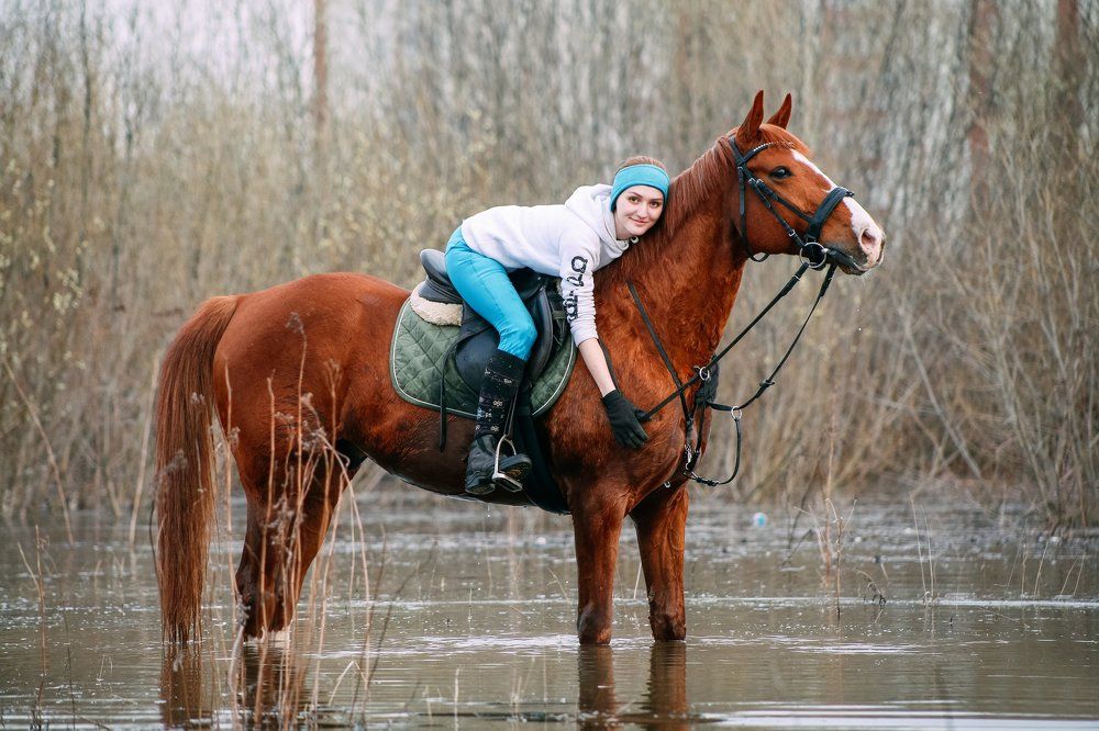 Купание с красным конем