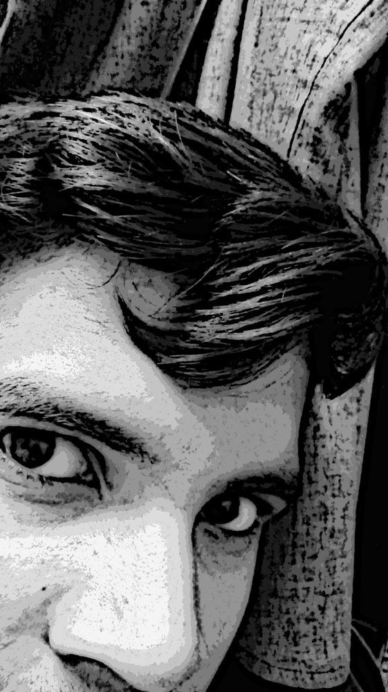 Here's a boy with explorative eyes.