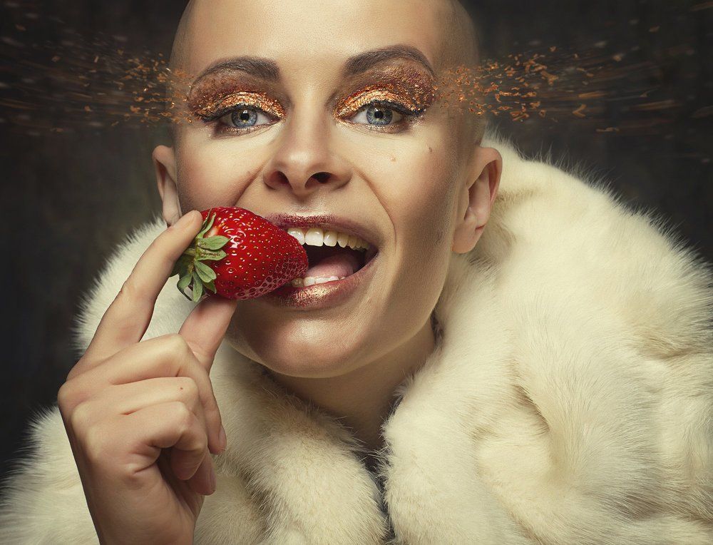 strawberry portrait