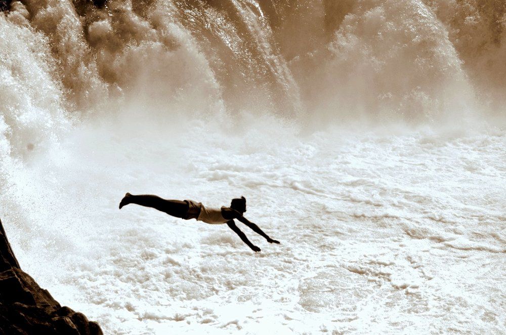 Jumping in The Big Fall