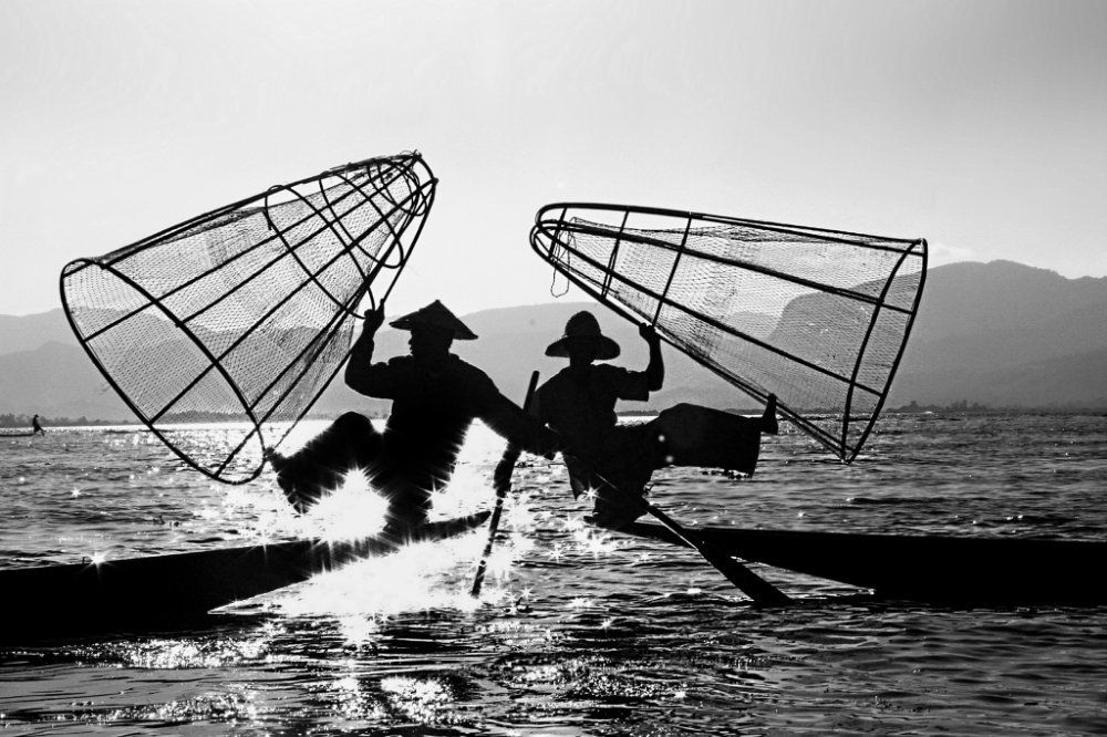 Dancing fisherman