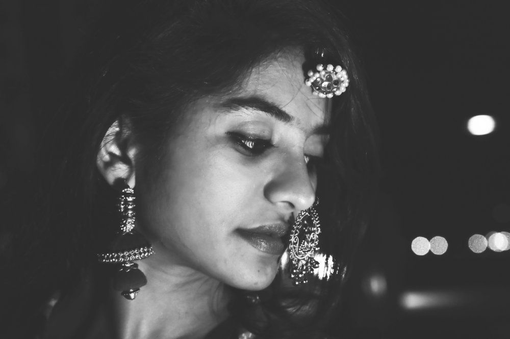 Black and white