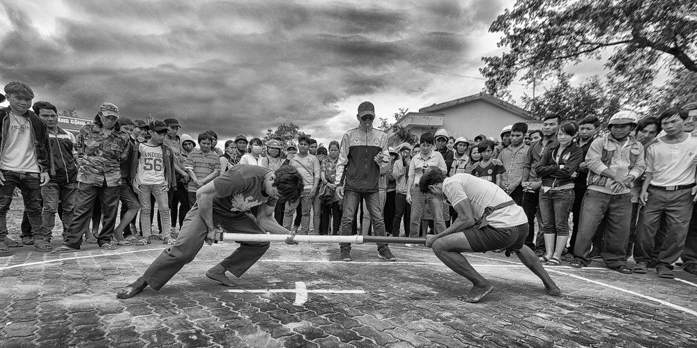 Confrontational strength.