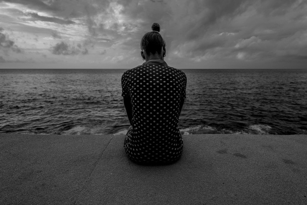 Looking to the ocean.