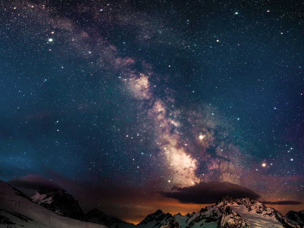 Акварель ночного неба