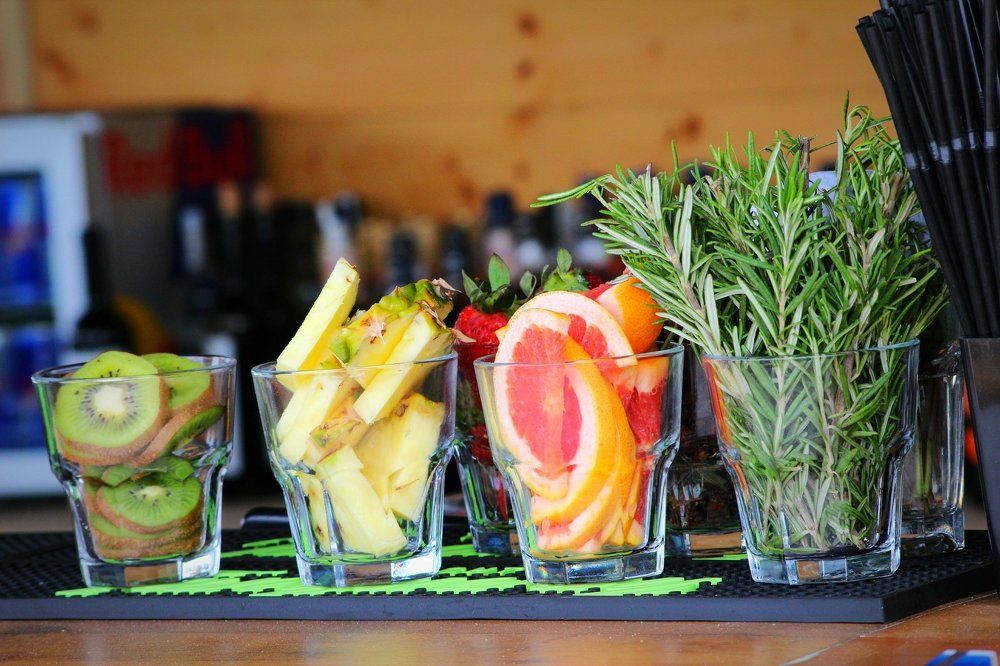 The cocktail of fruits