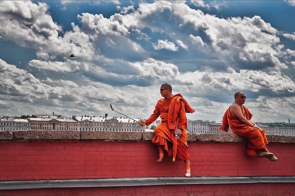 Селфи на берегах Невы.