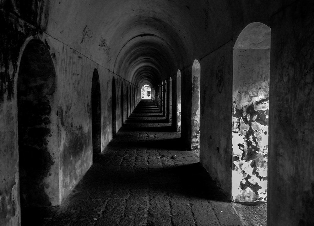 Abandoned black and white