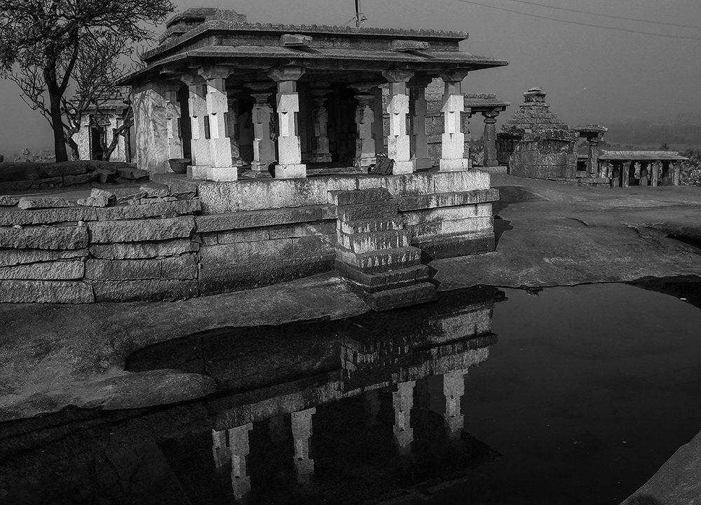 Reflection in black and white