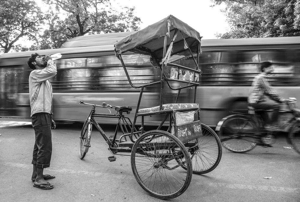 Rickshaw Wala in Delhi City