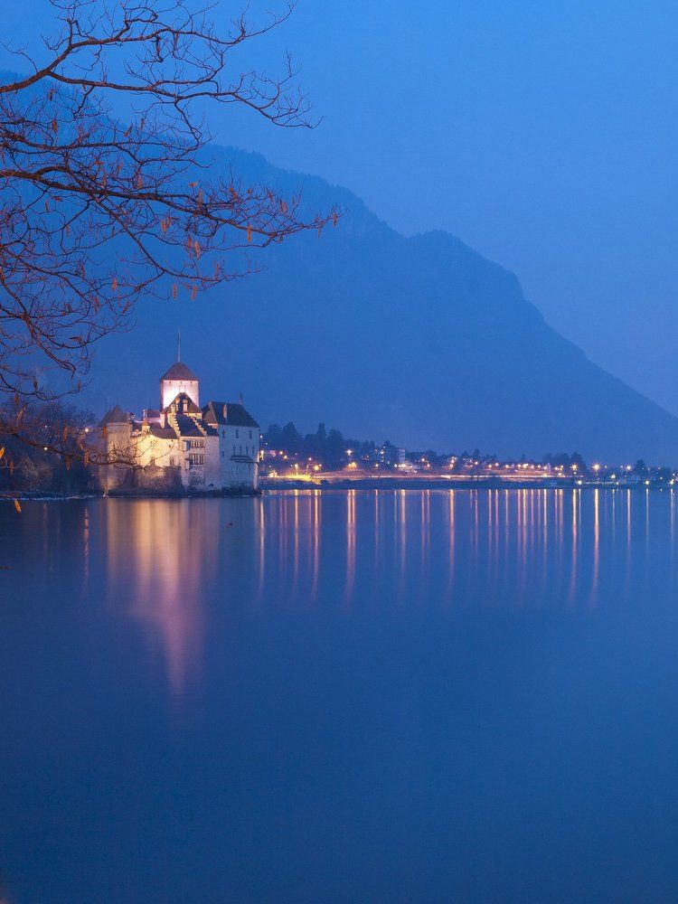 Evening on Lac Leman coast