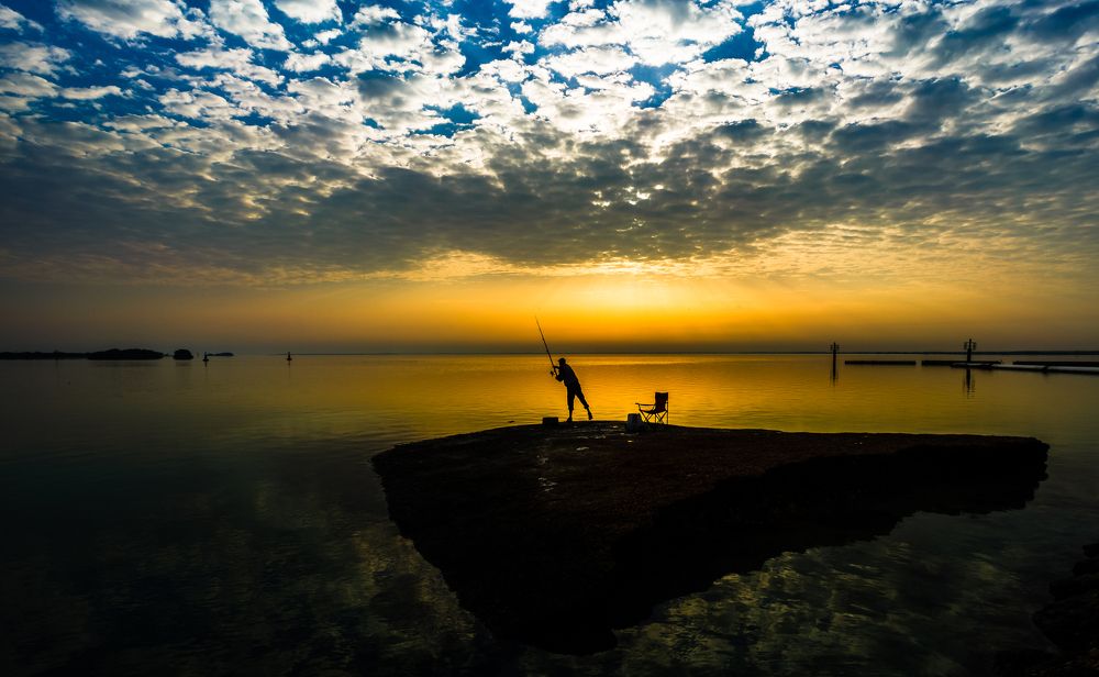 Fishing in the Sunrise