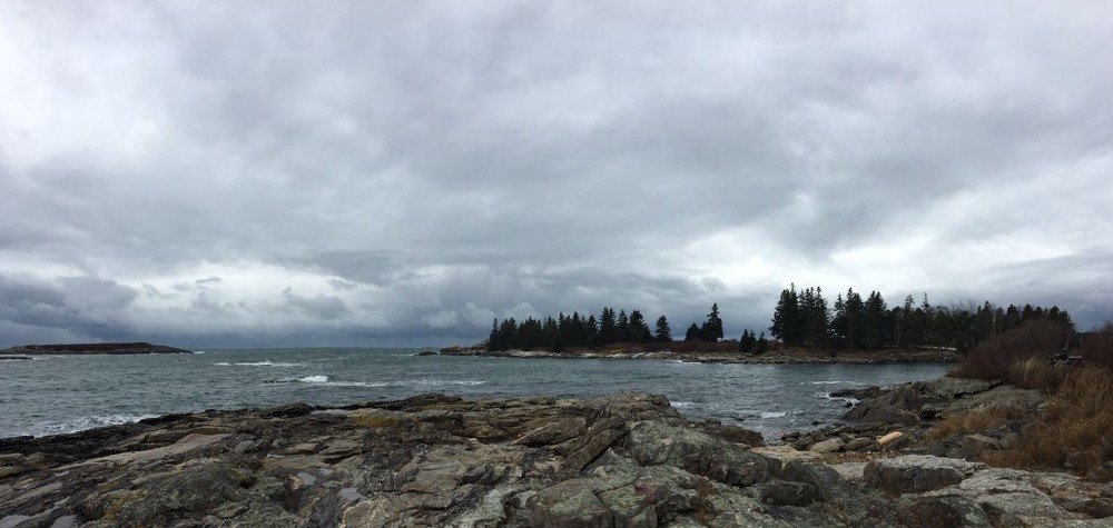 Холодная осень в Рид Парке, штат Мэн.  Cold Autumn in Reid State Park, Maine