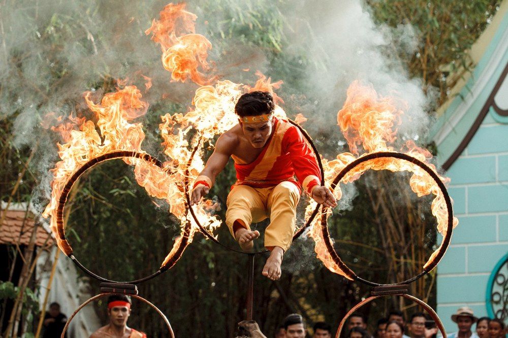 Прыжок через огонь