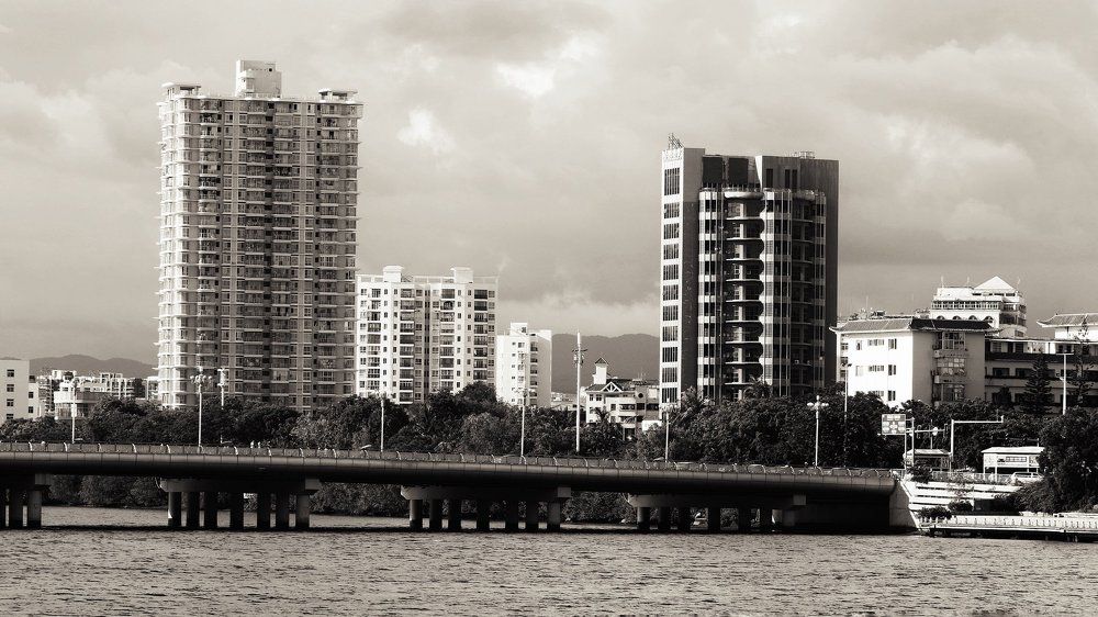 Вид с набережной. Остов Хайнань, Китай.