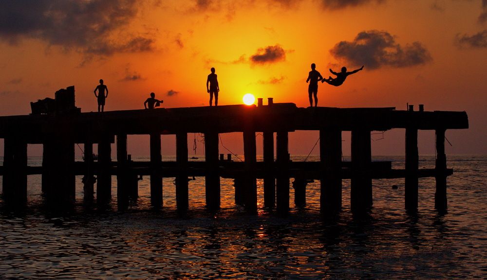 Прыжки на закате