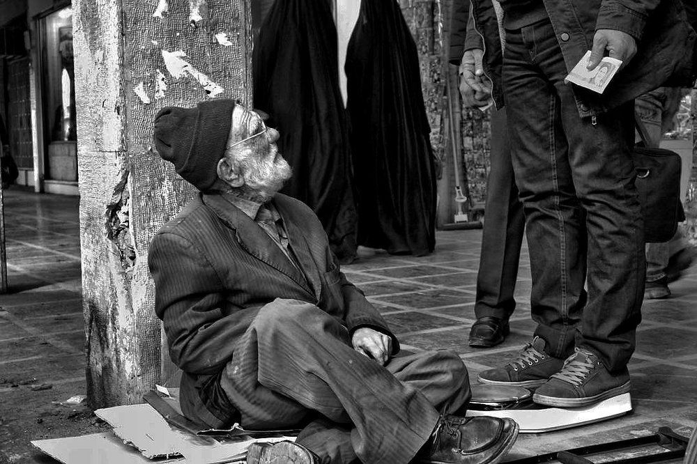 Side walk old man