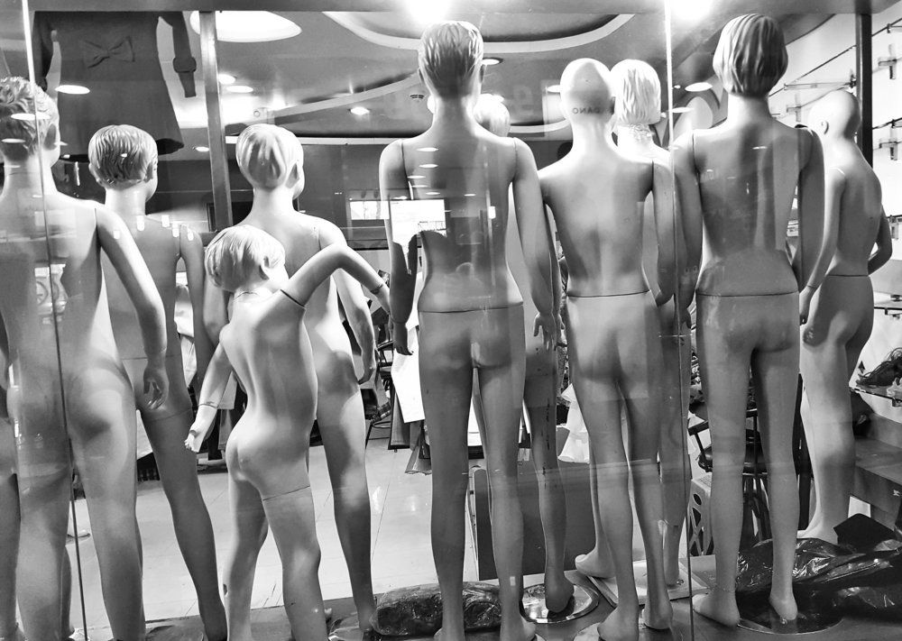 Naked mannequins