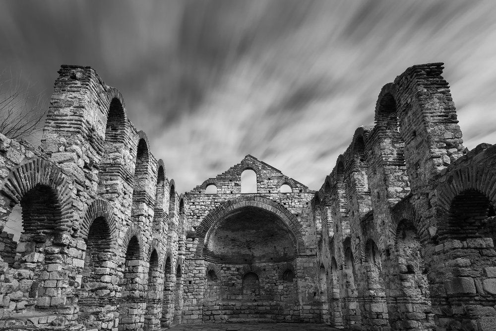 The ruins of the church