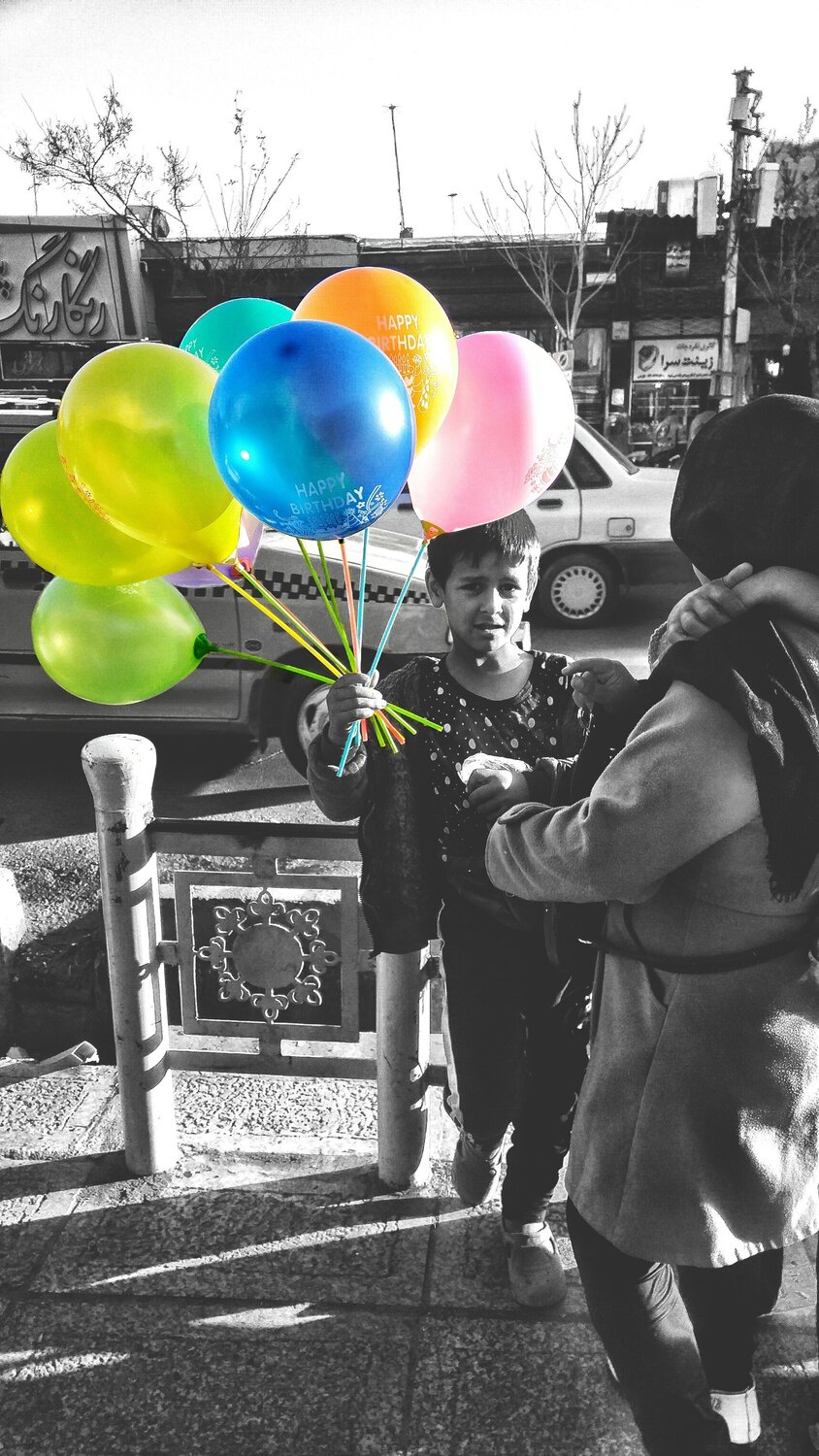 His colorful world