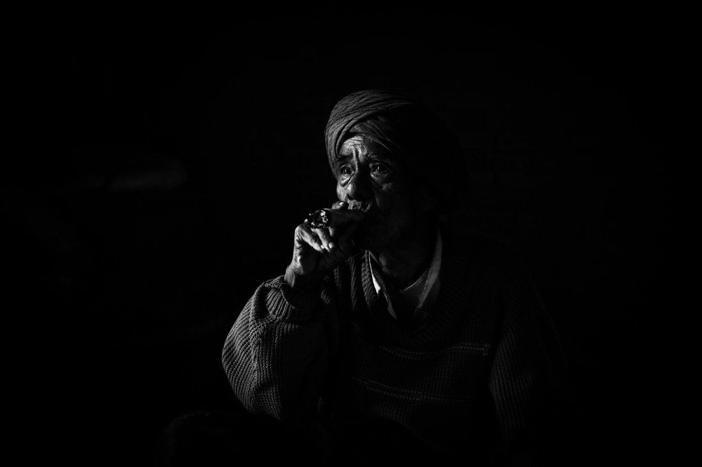 The Old Man with Ciger