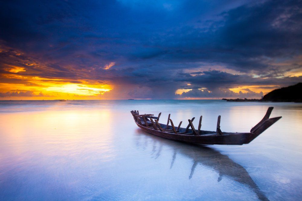 Sunset of Ngwe Saung Beach, Myanmar