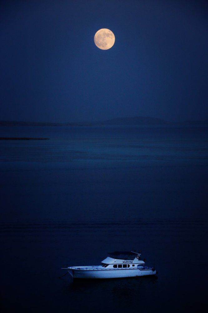 Луна. Ночь.