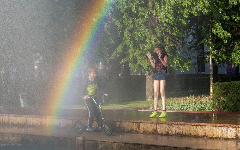 Спасительная влага  у фонтана.