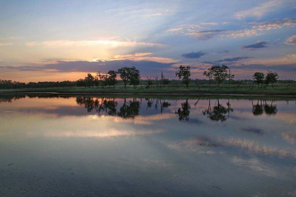 Сиреневый закат.