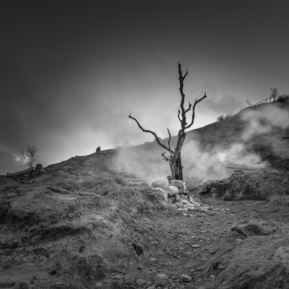 Remaining of the Dieng volcano.