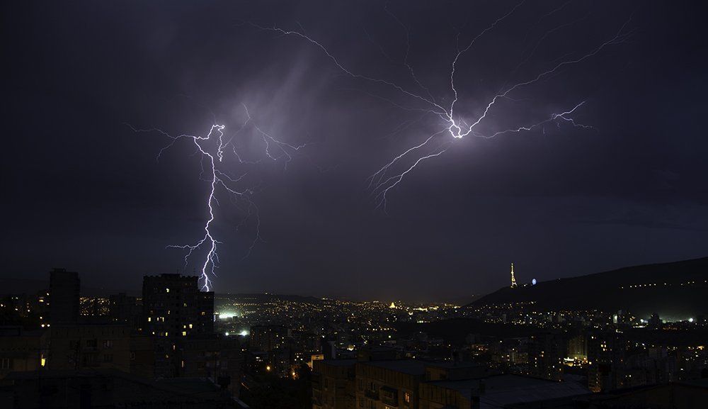Lightning in Tbilisi