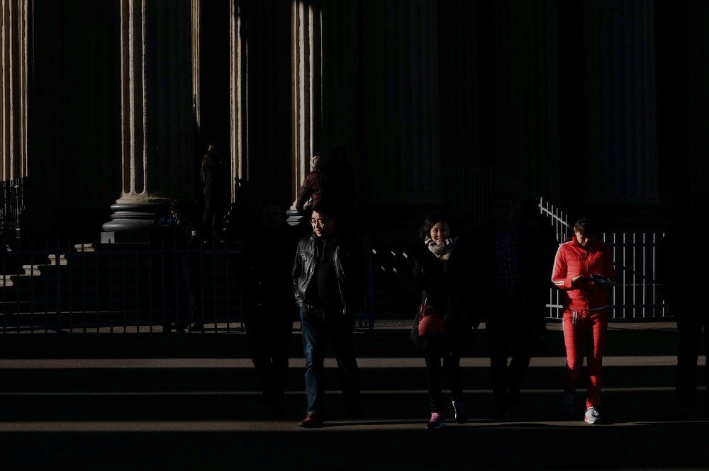 Утро около Казанского Собора