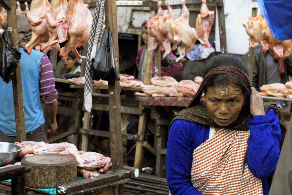 Hawker at Meat market