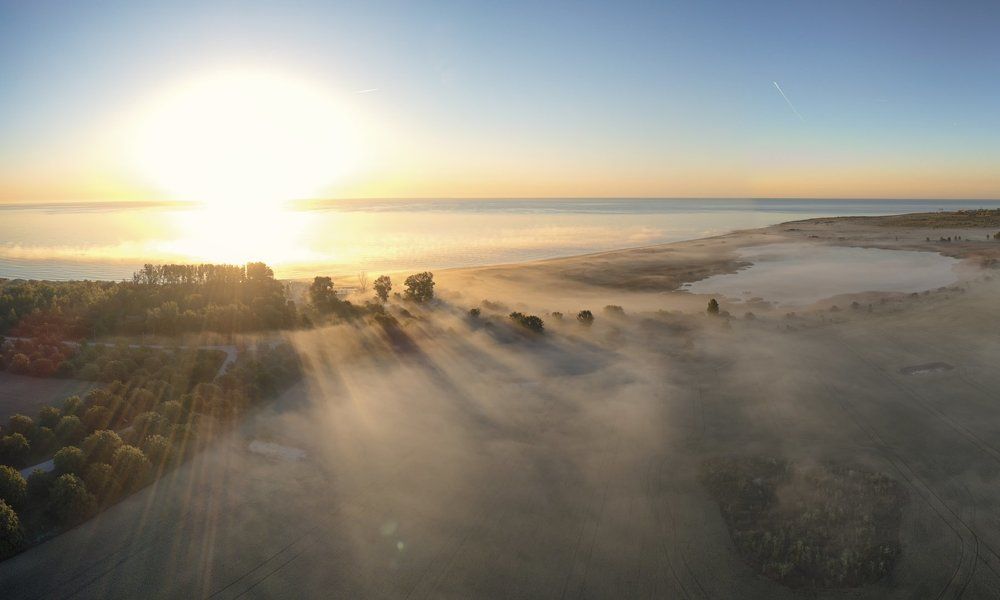 Morning mood of the Sea and Lake