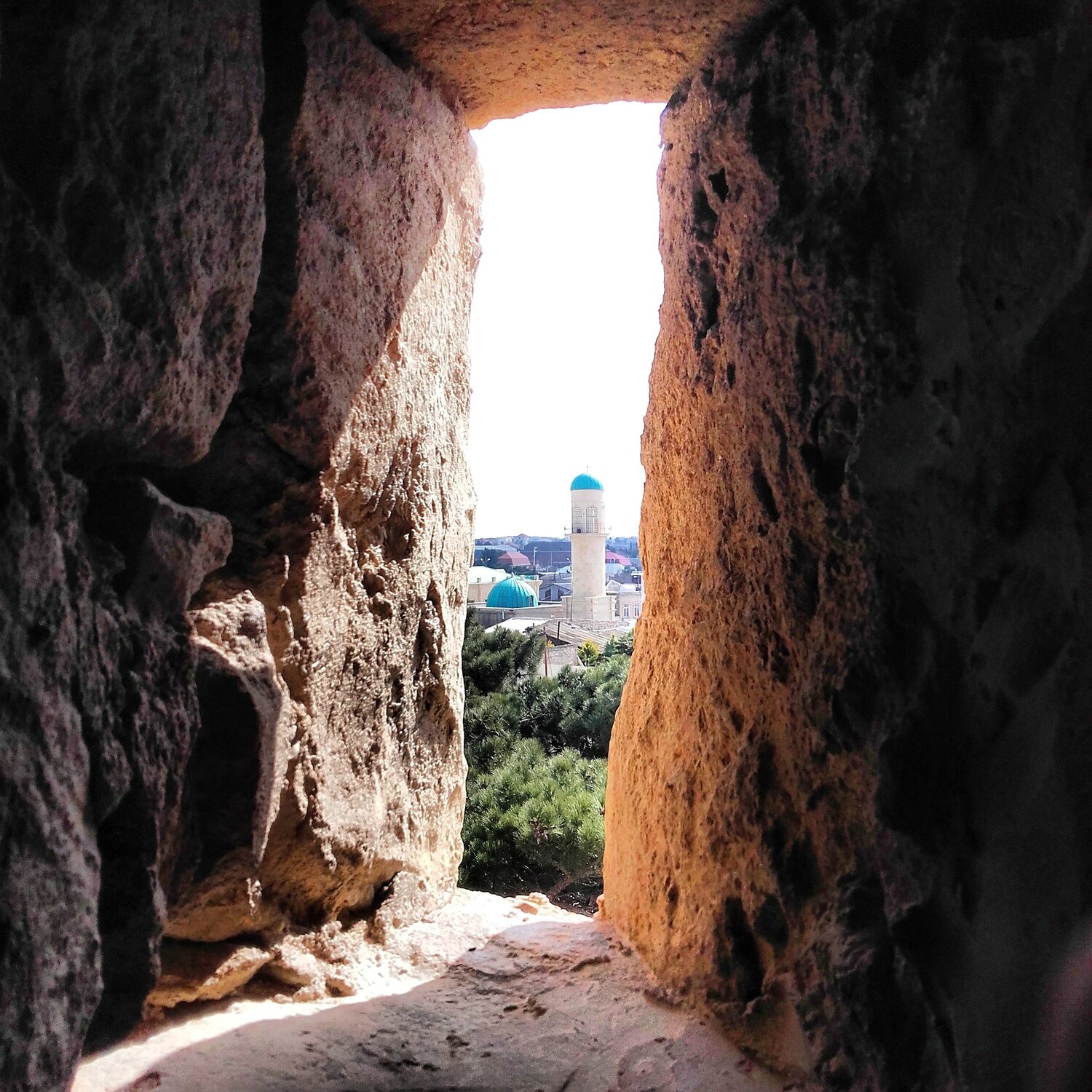A view through an arrow slit
