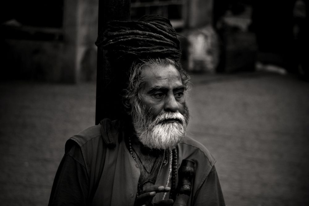 Holy Man... an Holy Man  with traditional thinking prayer god ..