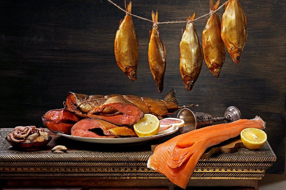 Натюрморт с рыбой.