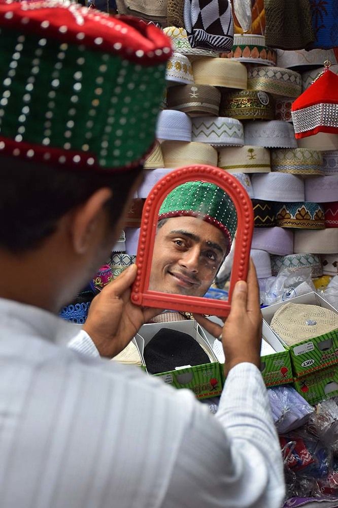 face on mirror
